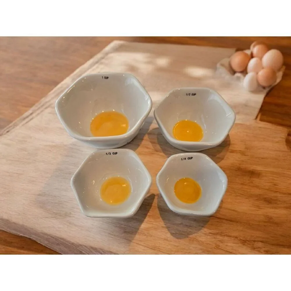 New Raw Fried Egg Funny Ceramic Measuring Cups Gift Gag Gift TIKTOK